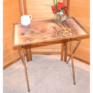 Vintage T.V. Tray Country Cottage Core Primitive Designer 1960s